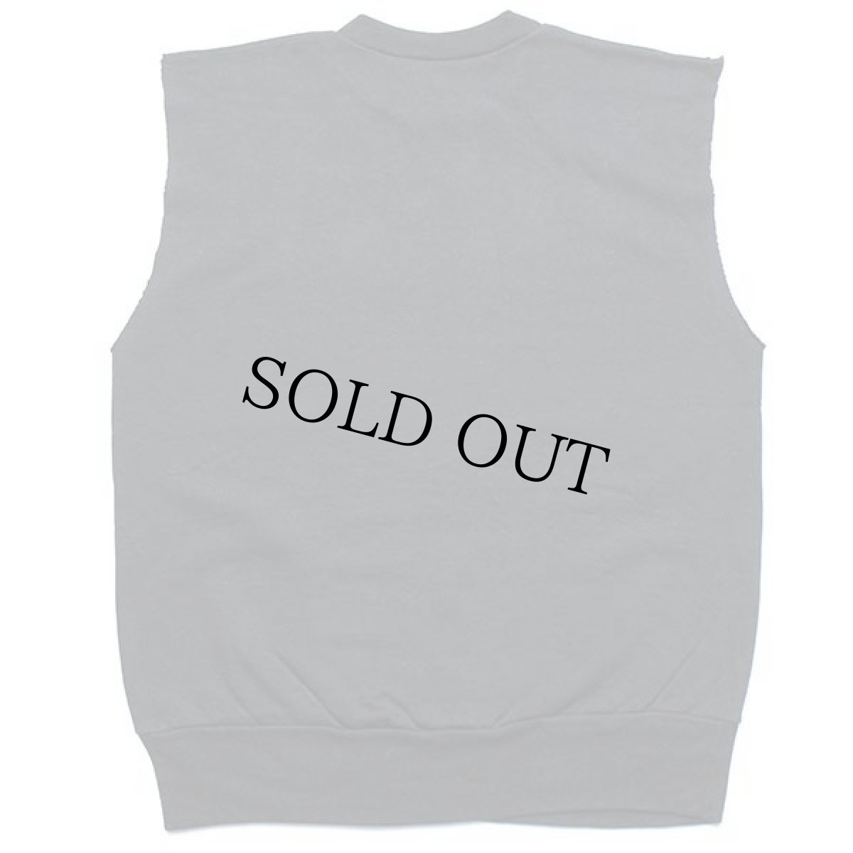 画像2: 90s USA製 Championチャンピオン ワンポイント スクリプト ロゴ刺繍 前V カットオフ スウェット 黒 M (2)