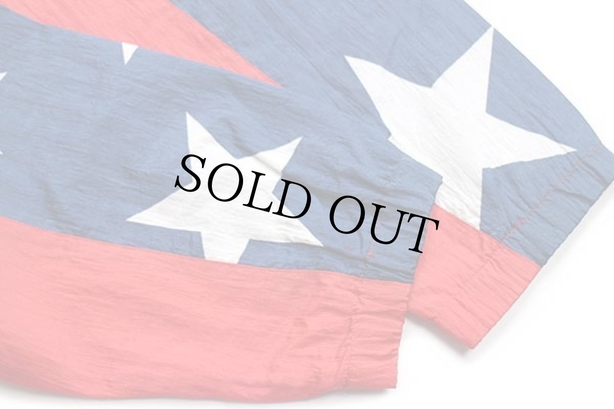 画像6: 90s Nations Bank USA OLYMPICオリンピック 刺繍 星条旗柄 テープ付き ナイロンジャケット L (6)