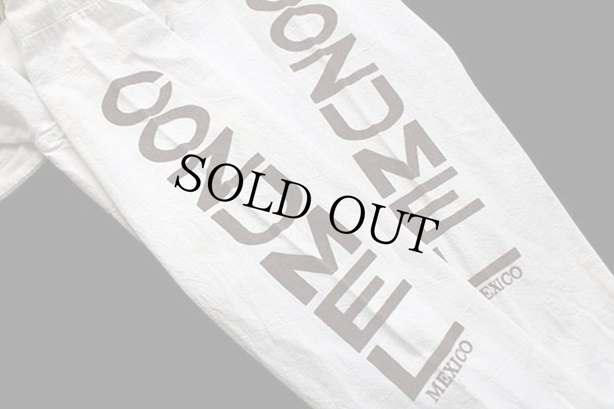 画像5: メキシコ製 COZUMEL MEXICO 地図 コットンパーカー 白 M (5)