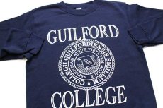 画像3: 90s USA製 GUILFORD COLLEGE ビッグロゴ スウェット 紺 L (3)