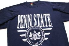 画像3: 90s USA製 PENN STATE ビッグロゴ スウェット 紺 L (3)