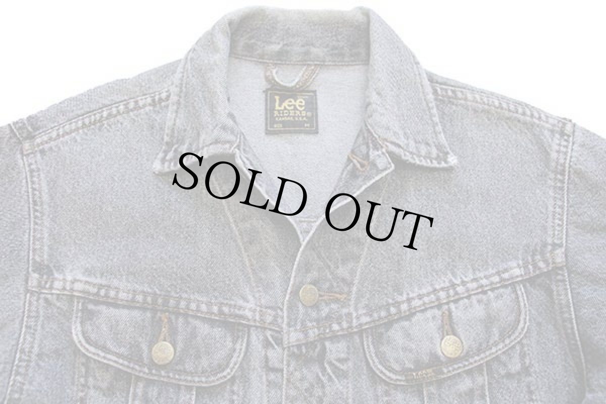 画像3: Leeリー RIDER JACKET 先染め ブラック デニムジャケット 4ポケット M★ユーロ (3)