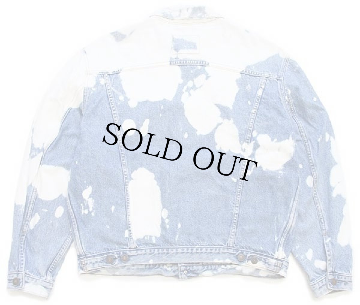 画像2: 90s Levi'sリーバイス 70503 ブリーチ加工 デニムジャケット 4ポケット XL★ユーロ (2)