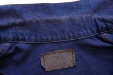 画像5: 80s Levi'sリーバイス カラーデニムジャケット 4ポケット 後染め ナス紺 (5)