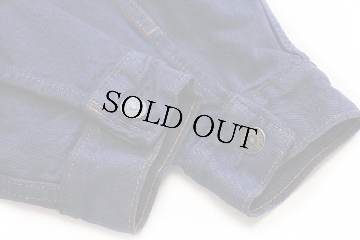 画像6: 80s Levi'sリーバイス カラーデニムジャケット 4ポケット 後染め ナス紺 (6)