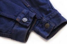 画像6: 80s Levi'sリーバイス カラーデニムジャケット 4ポケット 後染め ナス紺 (6)