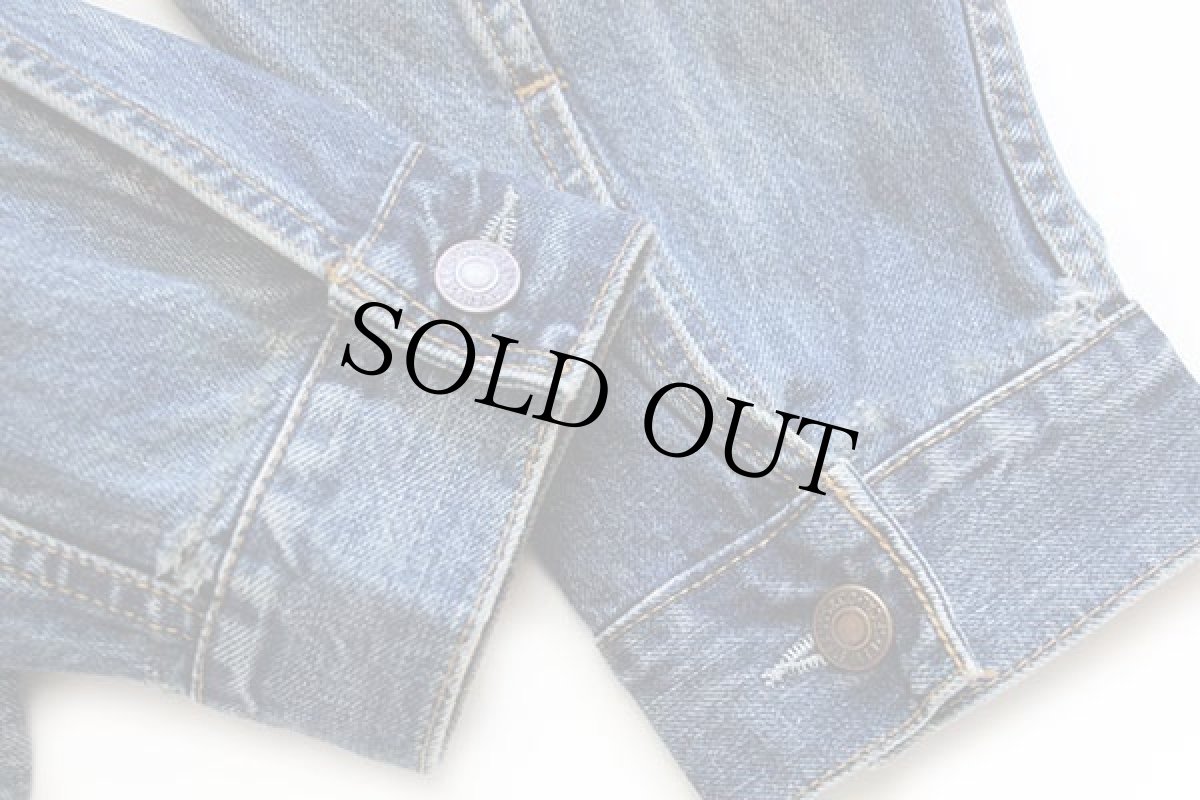 画像6: 00s トルコ製 Levi'sリーバイス 70550 ノーカラー デニムジャケット 4ポケット カスタム L★ユーロ (6)