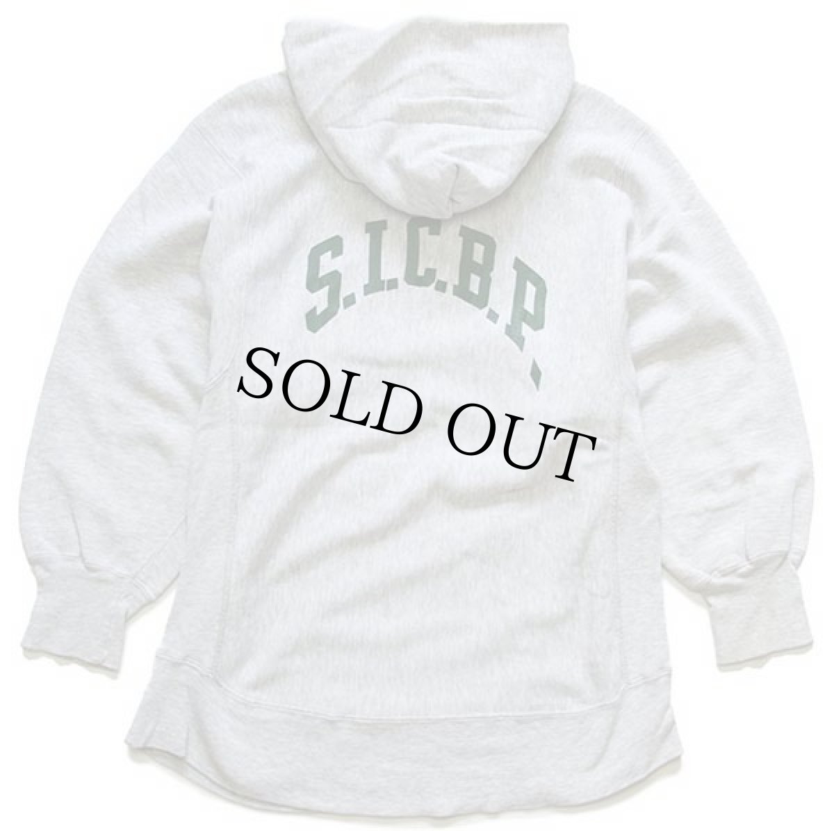 画像2: 80s USA製 Championチャンピオン S.I.C.B.P. 両面プリント リバースウィーブ スウェットパーカー 杢グレー L (2)