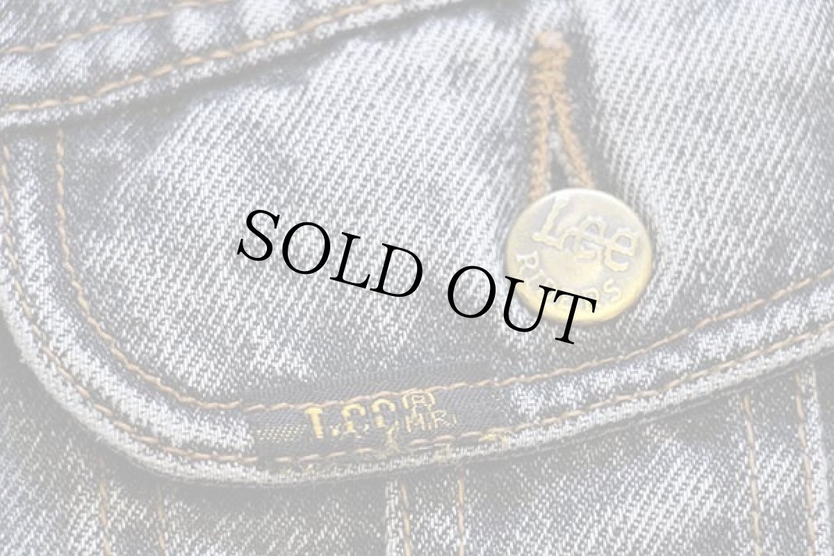 画像5: Leeリー RIDER JACKET 先染め ブラック デニムジャケット 4ポケット M★ユーロ (5)