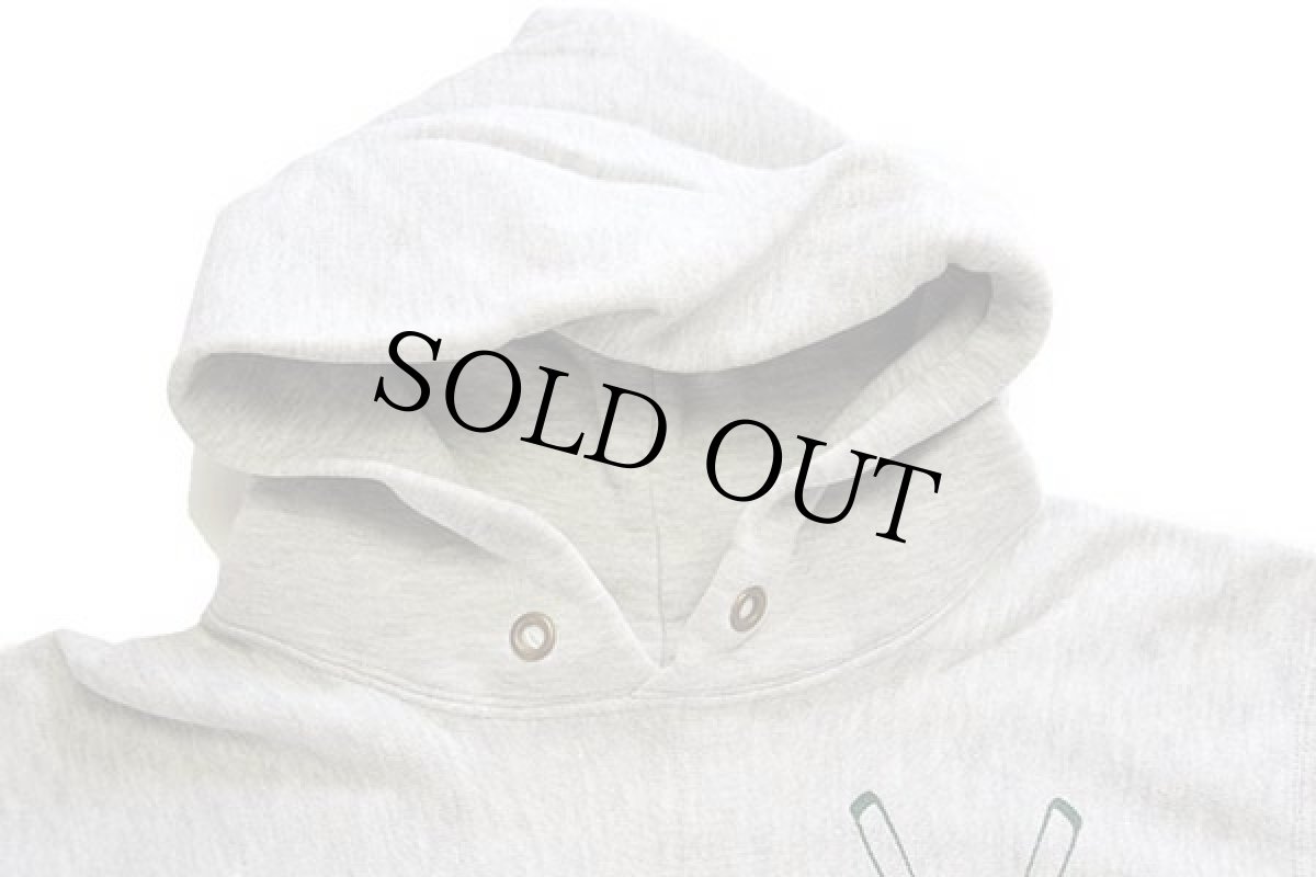 画像4: 80s USA製 Championチャンピオン S.I.C.B.P. 両面プリント リバースウィーブ スウェットパーカー 杢グレー L (4)