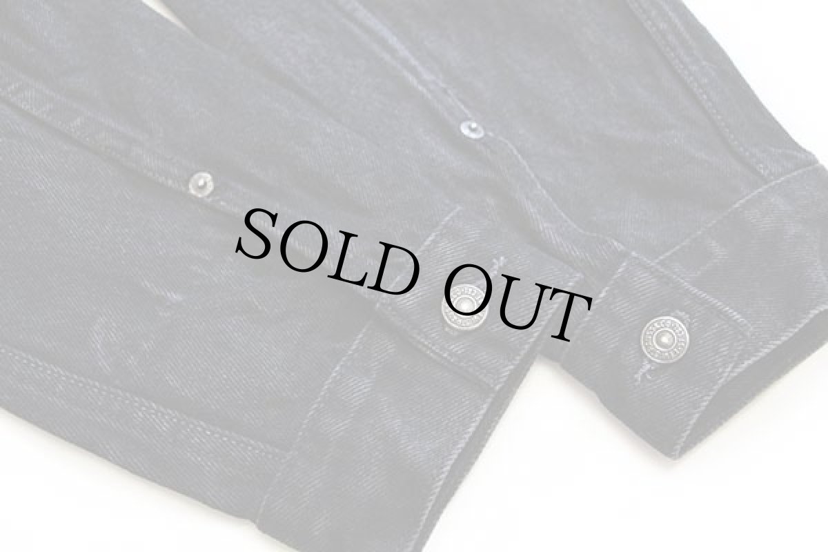 画像6: 00s メキシコ製 Levi'sリーバイス 70589 ブラック デニムジャケット 4ポケット XXL★特大 (6)