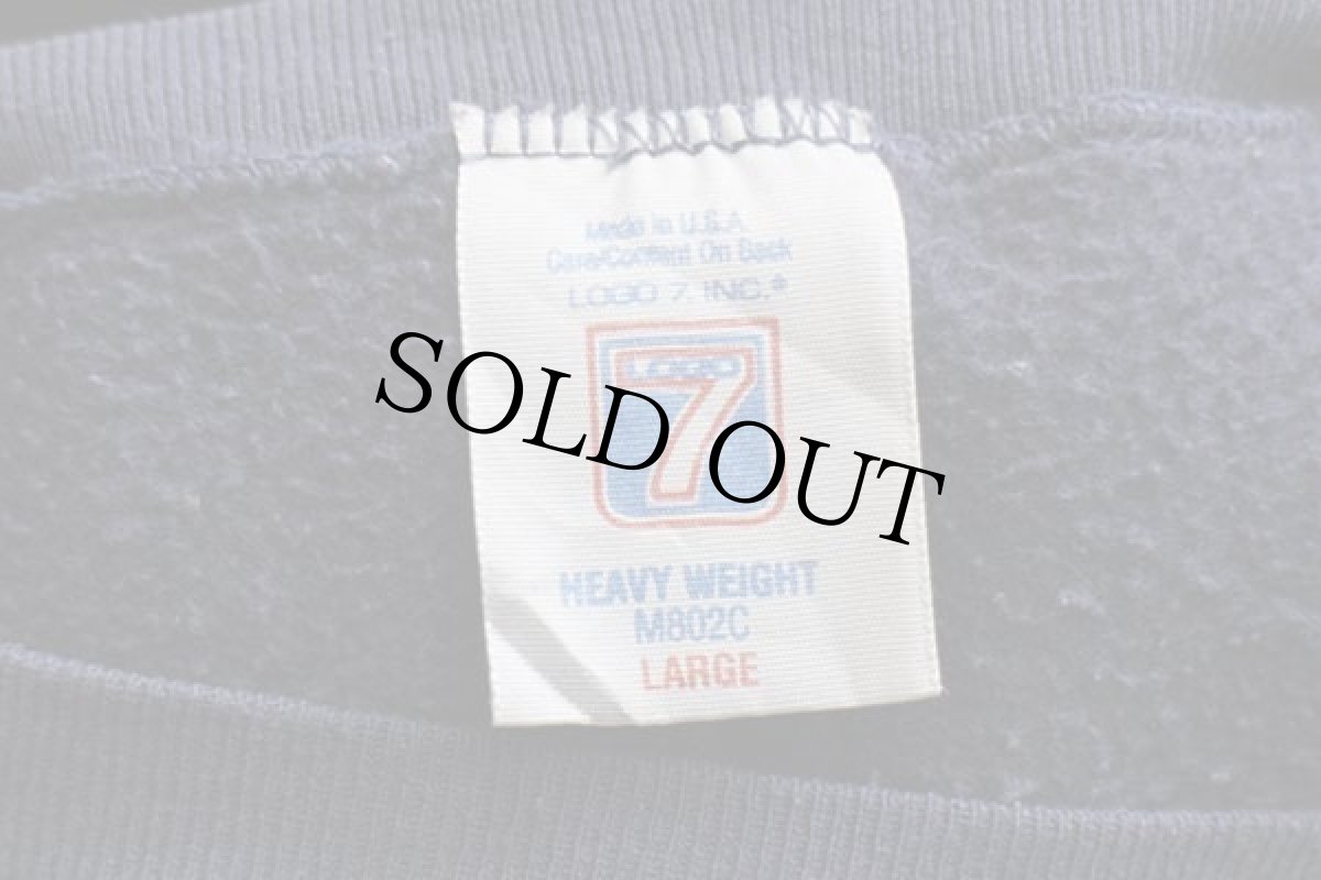 画像4: 90s USA製 LOGO7 MICHIGAN WOLVERINES ペイズリー柄 アップリケ&刺繍 スウェット 紺 L (4)