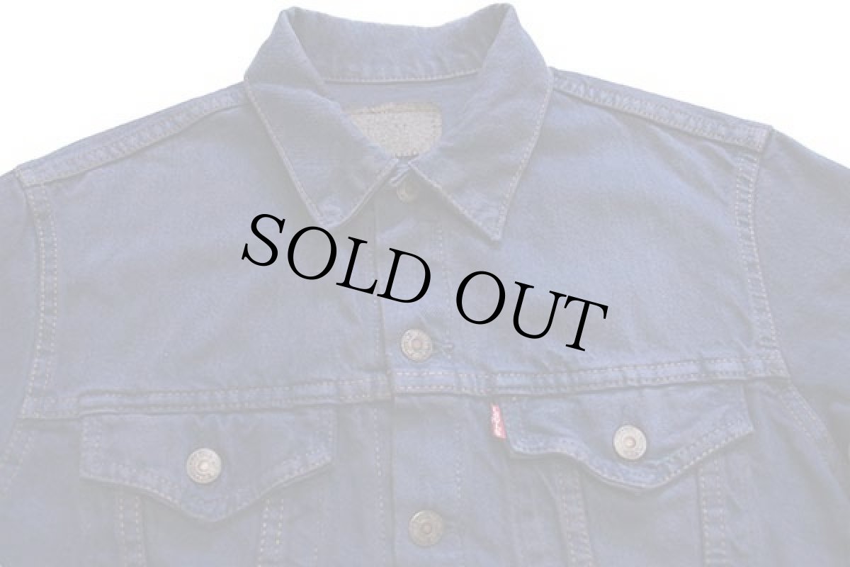 画像3: 80s Levi'sリーバイス カラーデニムジャケット 4ポケット 後染め ナス紺 (3)