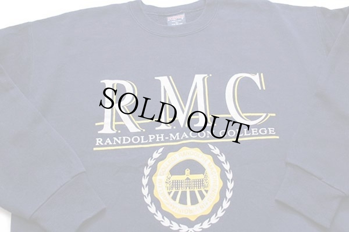 画像3: 90s USA製 JANSPORTジャンスポーツ RMC RANDOLPH-MACON COLLEGE ビッグロゴ スウェット 紺 XL (3)