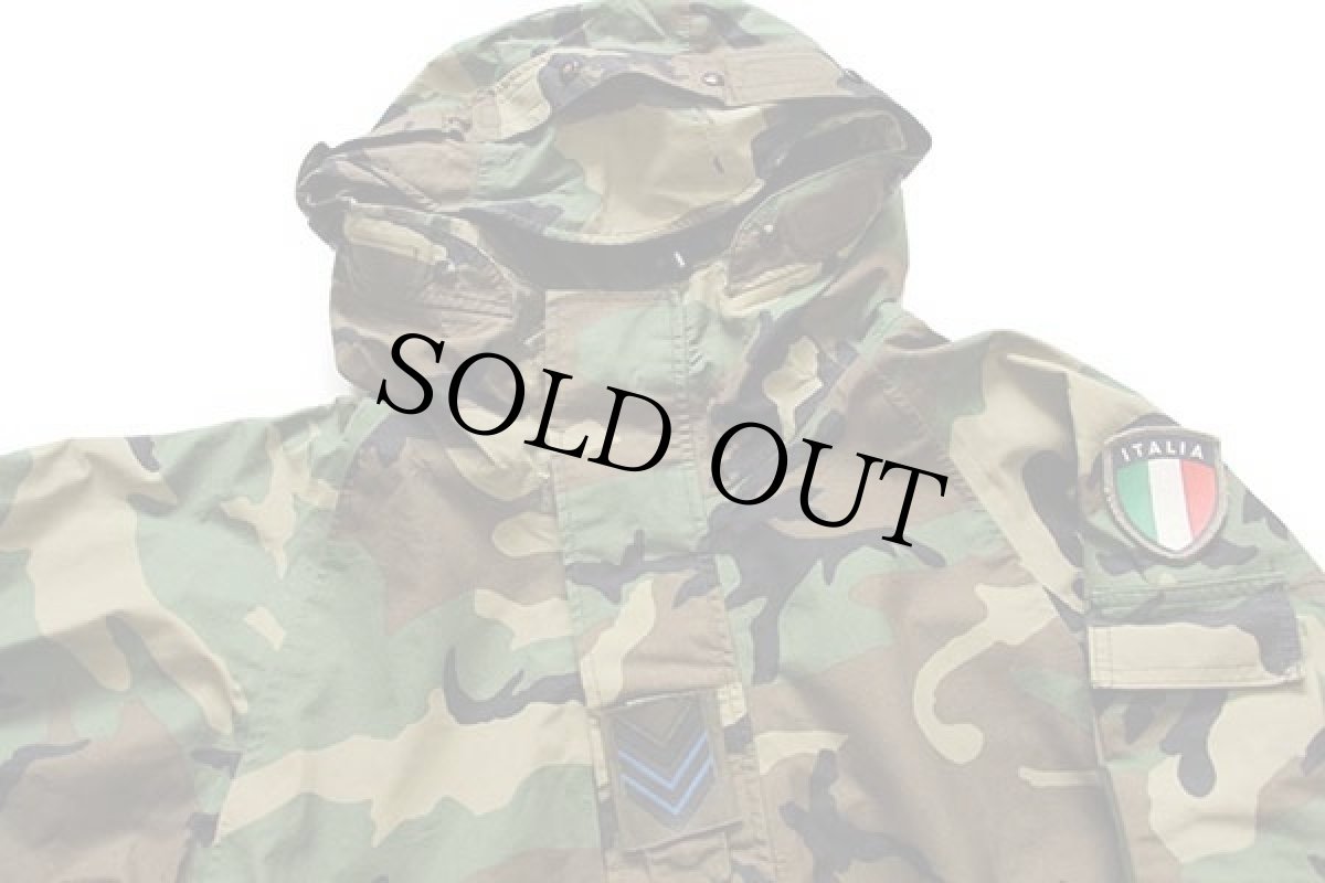 画像3: 90s 米軍 ECWCS GEN1 ITALY パッチ付き ウッドランドカモ GORE-TEXゴアテックスパーカー M-R (3)