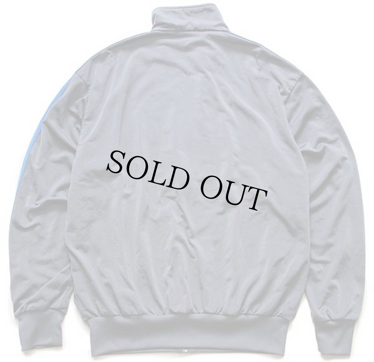 画像2: adidasアディダス トレフォイル ロゴ刺繍 トラックジャケット グレー×青 L★ジャージ (2)