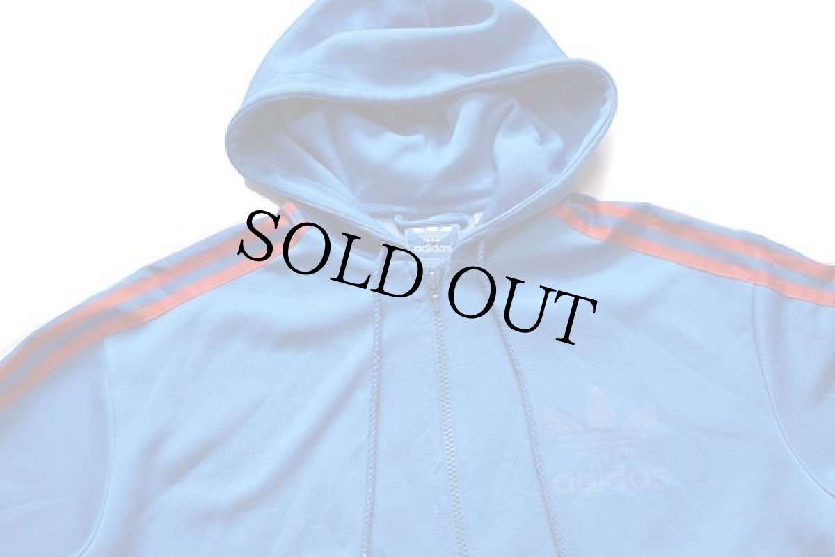 画像3: adidasアディダス トレフォイル ビッグロゴ トラックジャケット パーカー 青×赤 M★ジャージ (3)