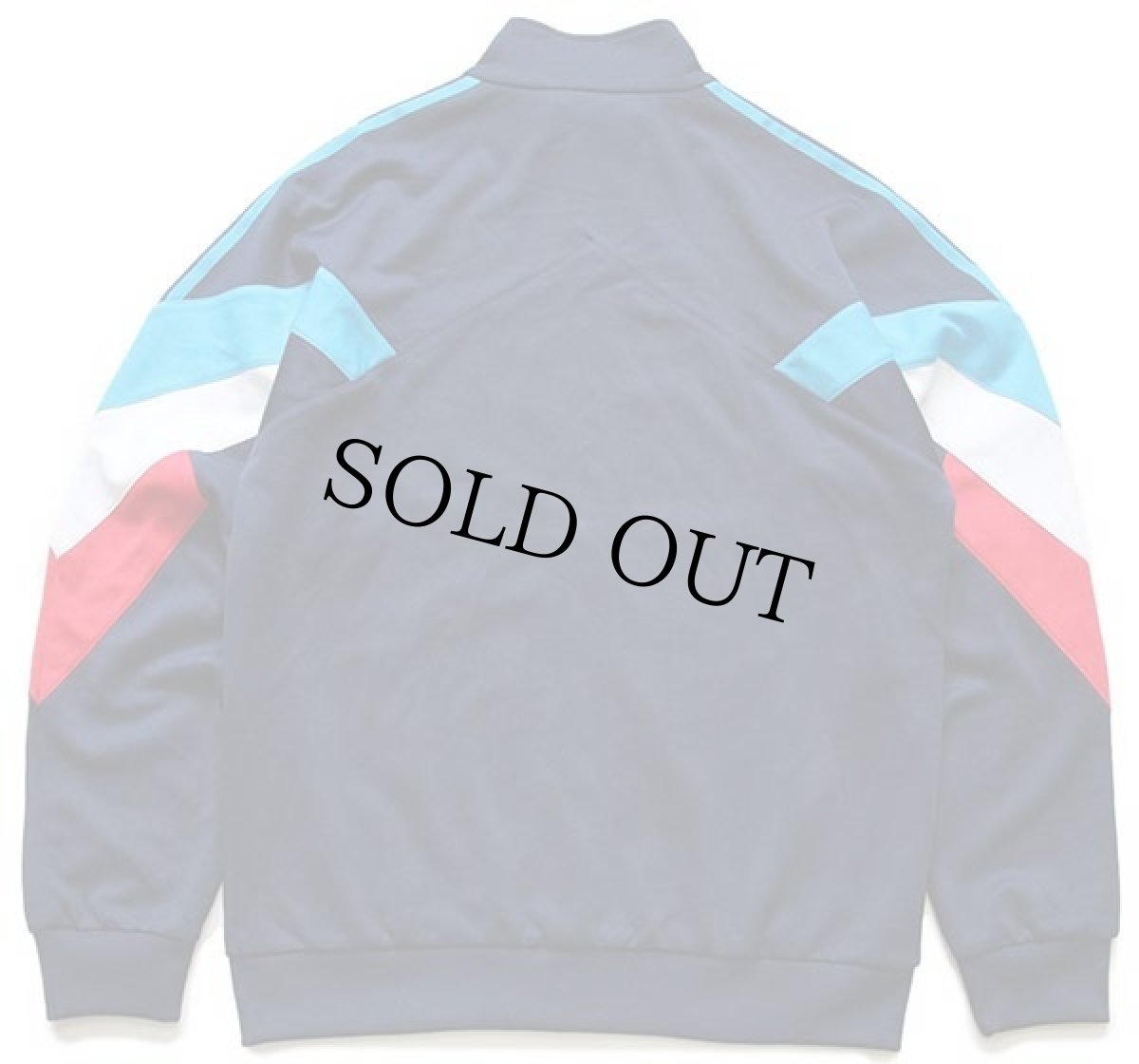 画像2: adidasアディダス トレフォイル ロゴ刺繍 マルチカラー 切り替え トラックジャケット 紺 M★ジャージ (2)