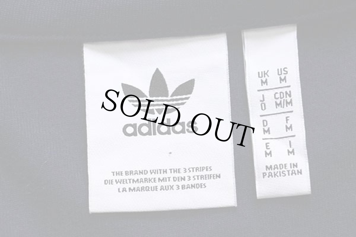 画像4: adidasアディダス トレフォイル ロゴ刺繍 マルチカラー 切り替え トラックジャケット 紺 M★ジャージ (4)