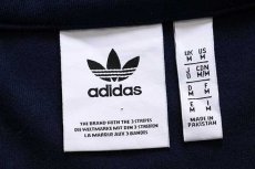 画像4: adidasアディダス トレフォイル ロゴ刺繍 マルチカラー 切り替え トラックジャケット 紺 M★ジャージ (4)