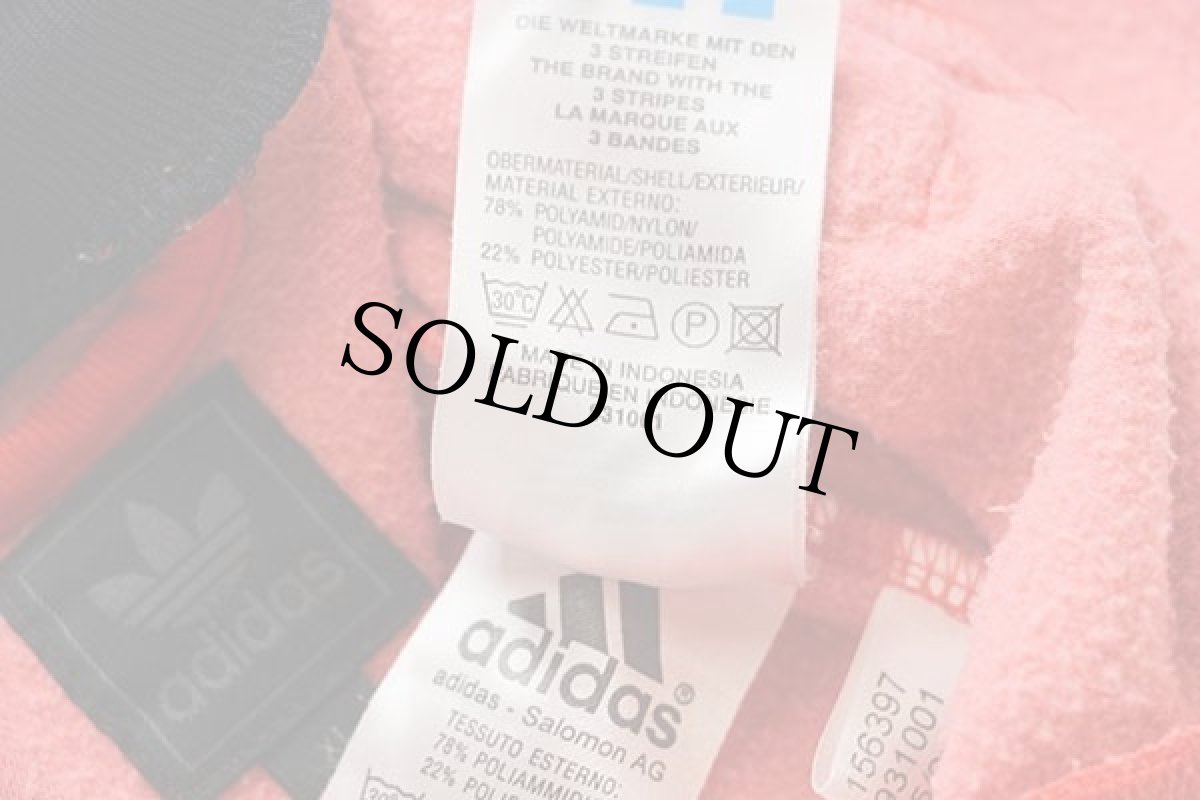 画像5: 00s adidasアディダス トレフォイル ロゴ刺繍 ツートン トラックジャケット 赤×濃紺 XL★ジャージ (5)