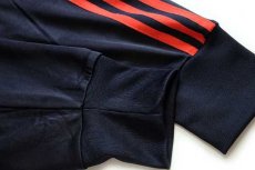 画像6: 00s adidasアディダス トレフォイル ロゴ刺繍 ツートン トラックジャケット 赤×濃紺 XL★ジャージ (6)