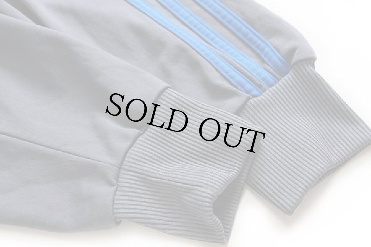 画像6: adidasアディダス トレフォイル ロゴ刺繍 トラックジャケット グレー×青 L★ジャージ (6)