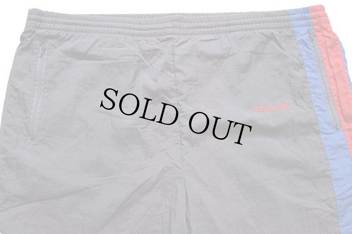 画像4: 90s adidasアディダス トレフォイル ロゴ刺繍 ライナー付き ナイロン トラックパンツ グレー L★ジャージ (4)