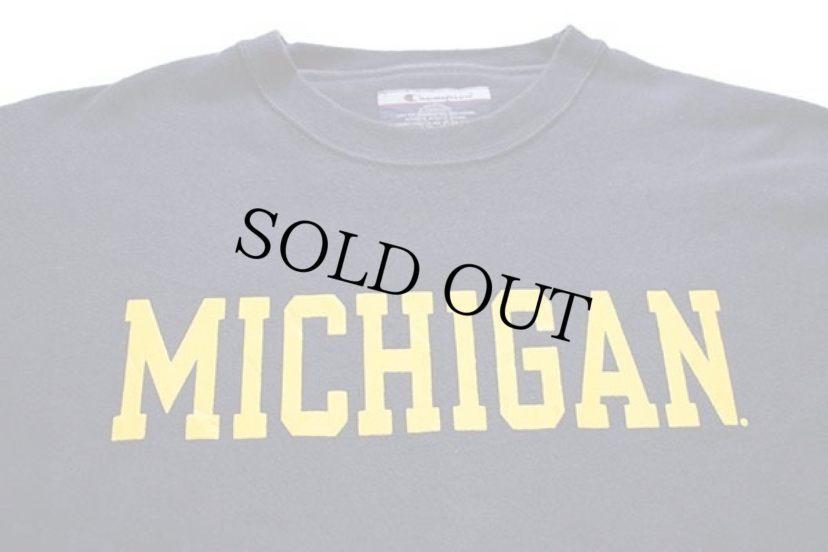 画像3: 00s メキシコ製 Championチャンピオン MICHIGAN リバースウィーブ スウェット 紺 XL (3)