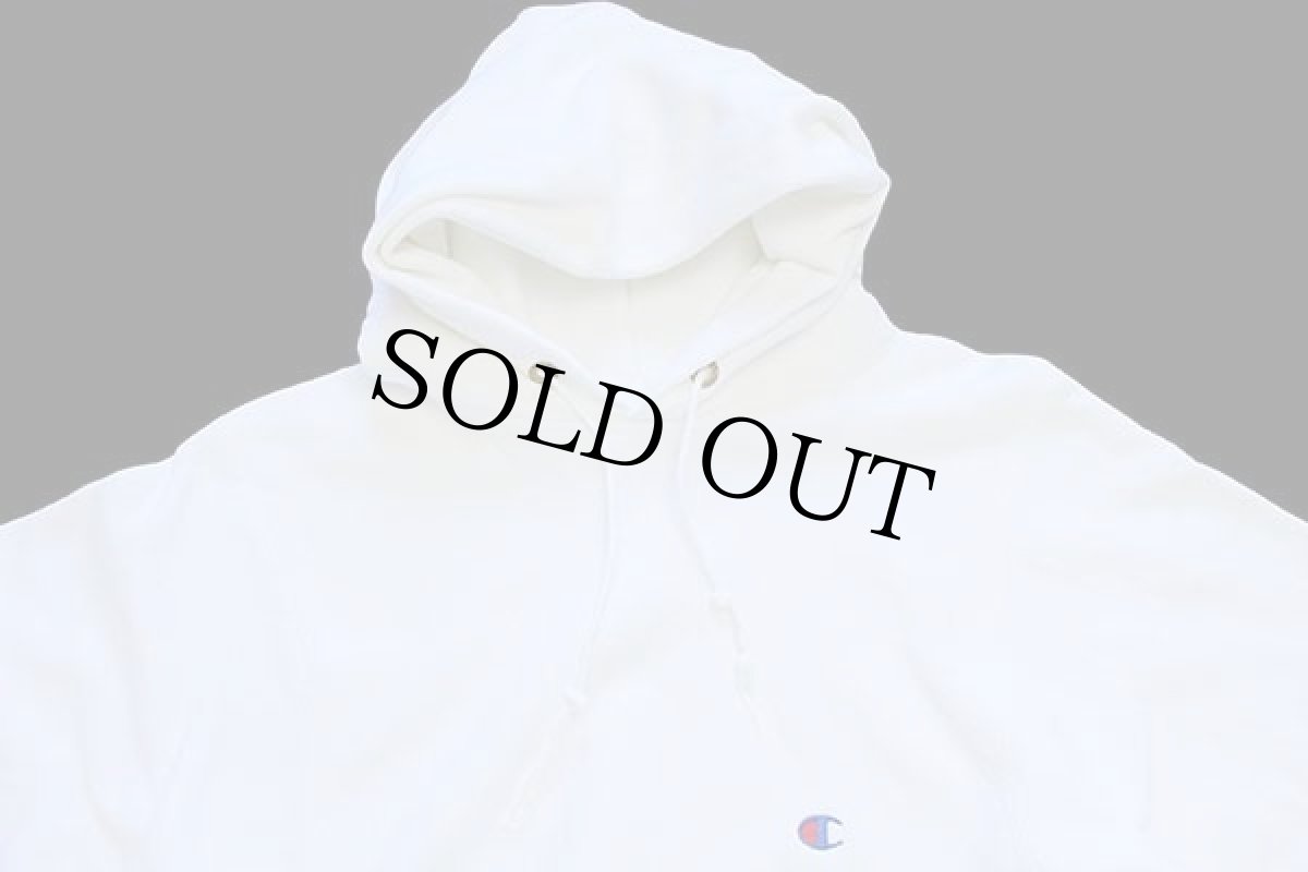 画像3: 80s USA製 Championチャンピオン ワンポイント リバースウィーブ スウェットパーカー 白 M (3)