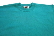 画像3: 90s USA製 Leeリー 無地 スウェット エメラルドグリーン M★ブランク (3)