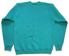 画像2: 90s USA製 Leeリー 無地 スウェット エメラルドグリーン M★ブランク (2)