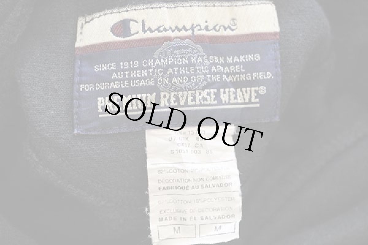 画像5: 00s Championチャンピオン JGM inc. 両面プリント リバースウィーブ スウェットパーカー 黒 (5)