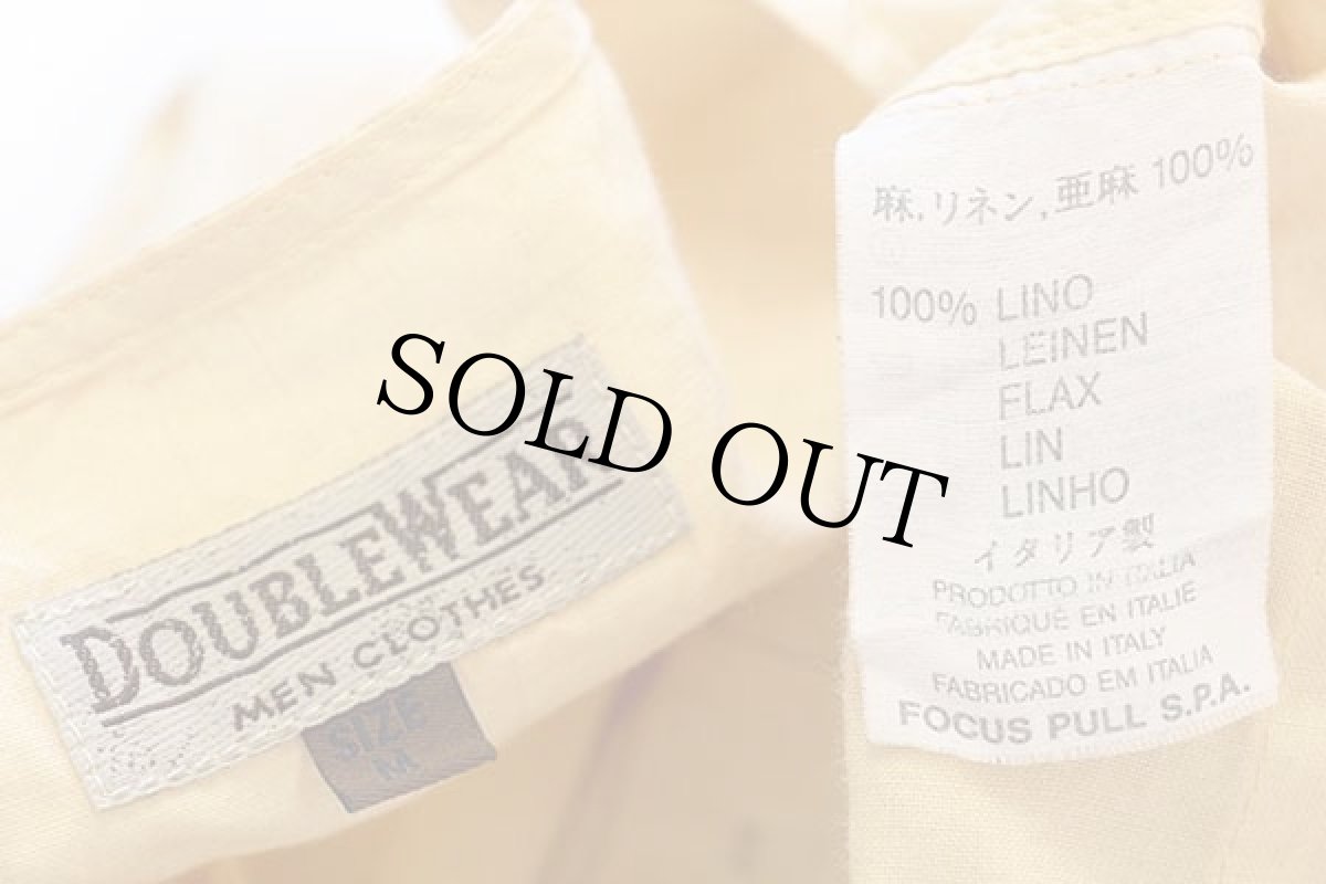 画像4: イタリア製 DOUBLEWEAR リネンベスト 薄黄 M (4)