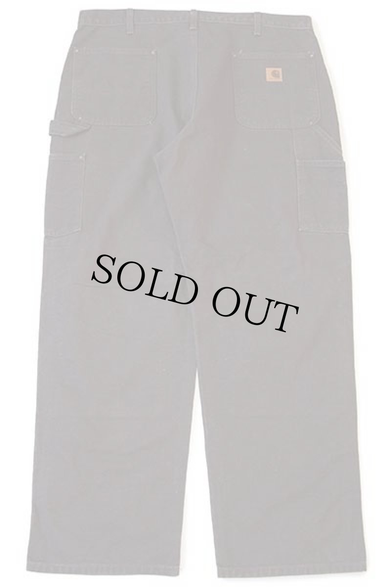 画像3: メキシコ製 carharttカーハート ダブルニー ダック地 ペインターパンツ 焦げ茶 w38 L30 (3)