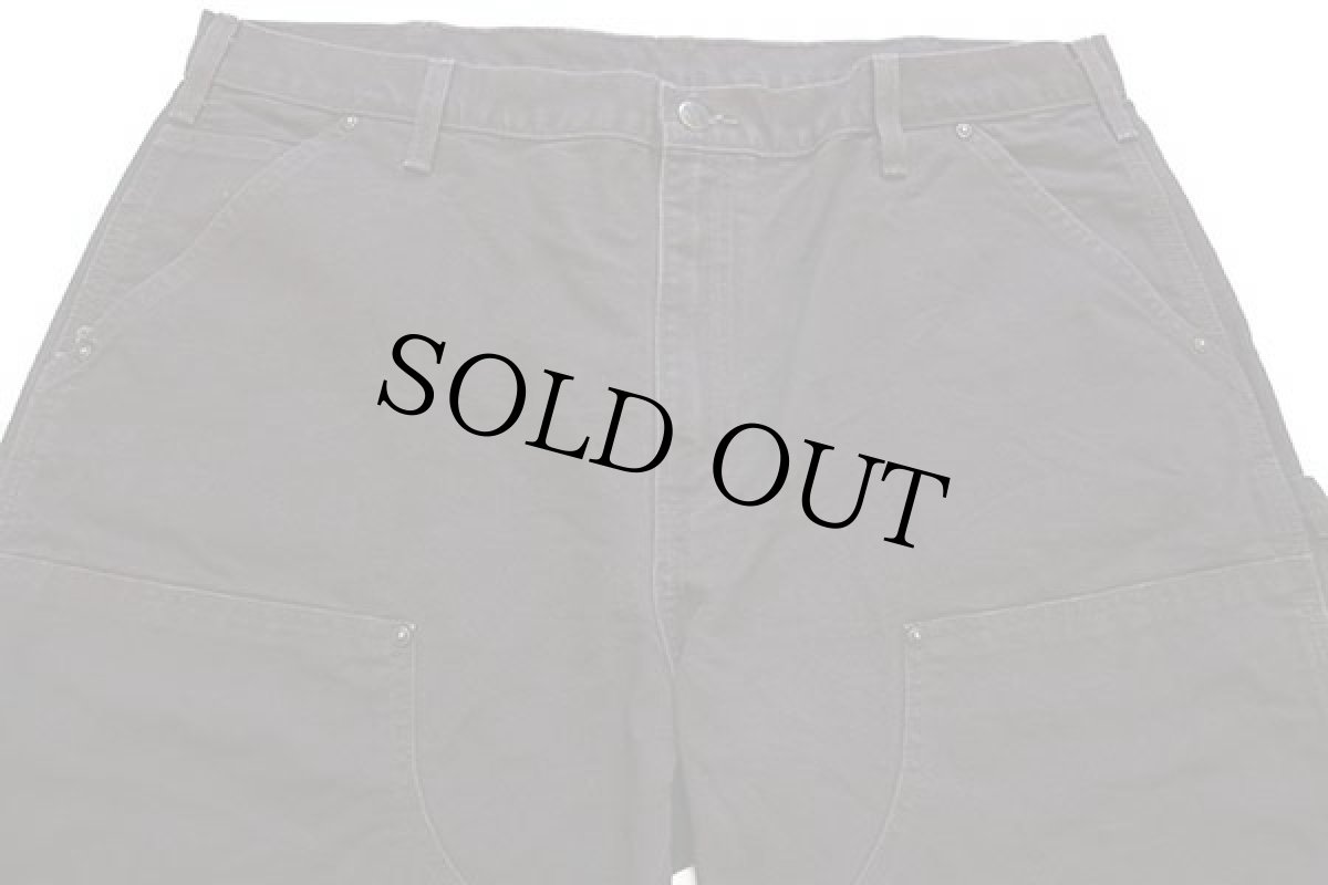 画像4: メキシコ製 carharttカーハート ダブルニー ダック地 ペインターパンツ 焦げ茶 w38 L30 (4)