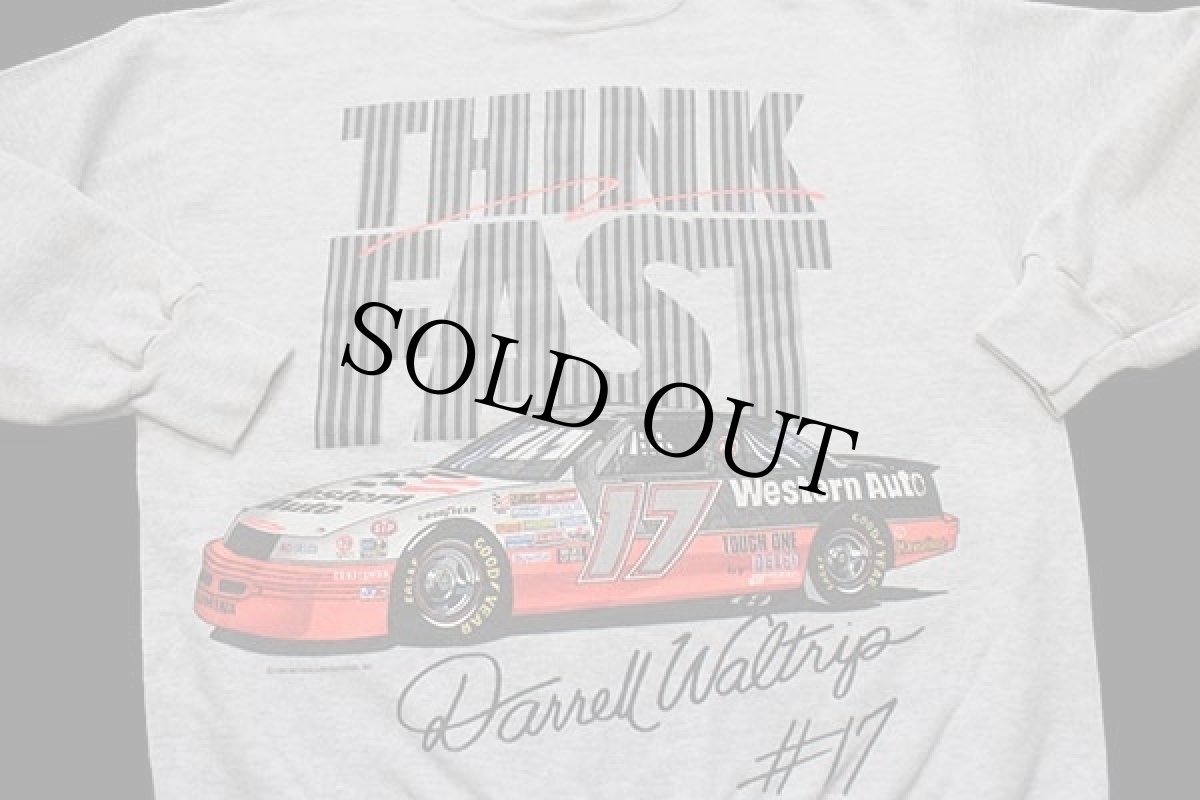 画像3: 90s USA製 NASCAR Darrell Waltrip #17 THINK FAST スウェット 杢グレー (3)