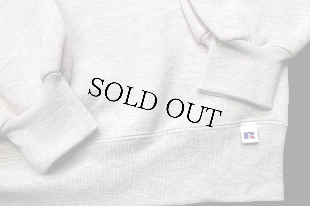 画像4: 90s USA製 RUSSELLラッセル 無地 前V スウェット オートミール L★ブランク (4)