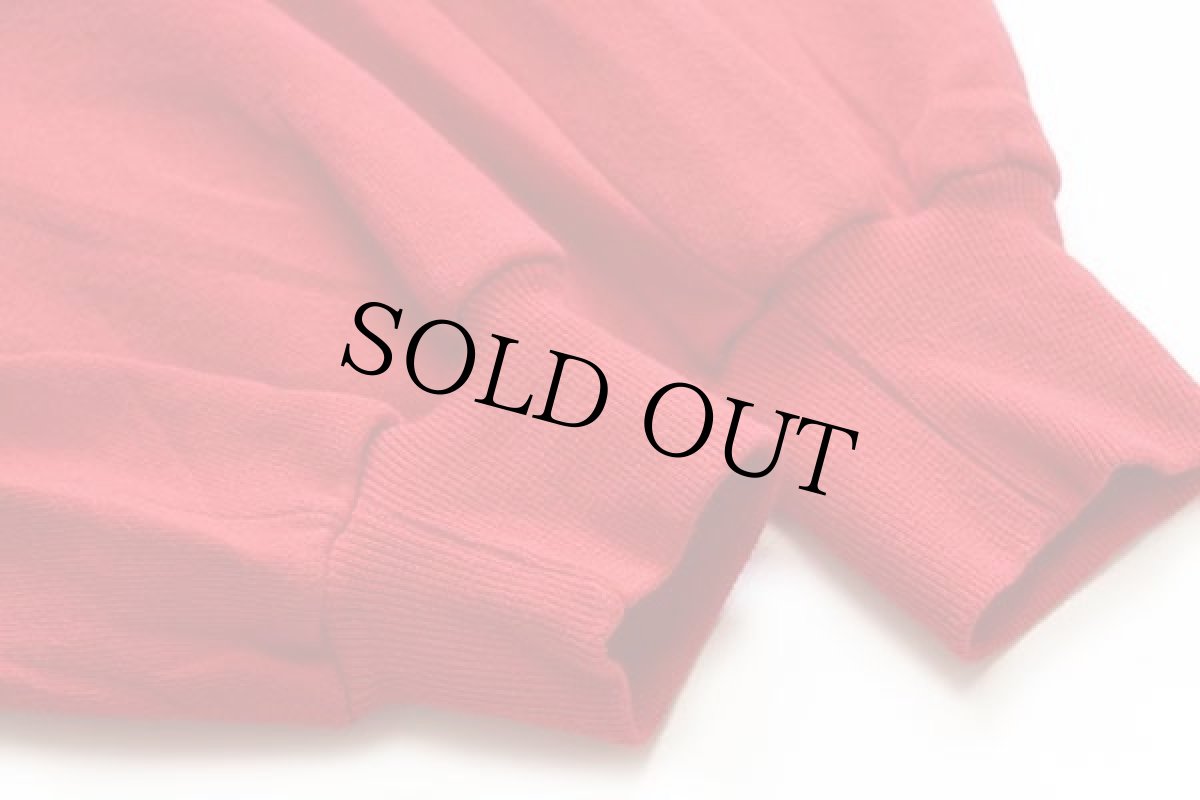 画像6: 90s USA製 RUSSELLラッセル 無地 前V スウェット 赤 L★ブランク (6)