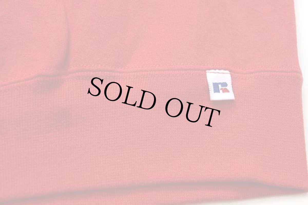 画像5: 90s USA製 RUSSELLラッセル 無地 前V スウェット 赤 L★ブランク (5)