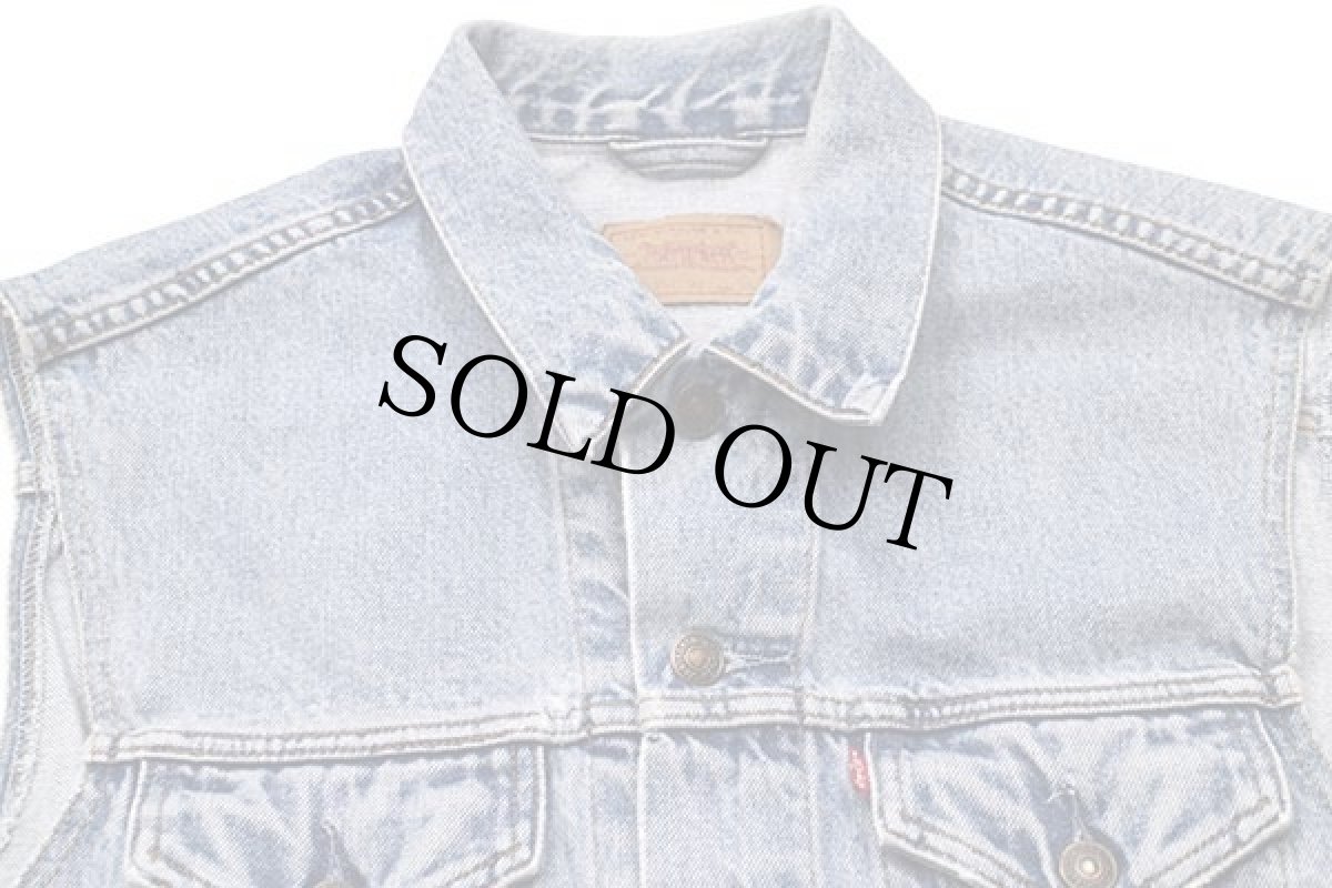 画像3: 90s Levi'sリーバイス 70401 デニムベスト XL★ユーロ (3)