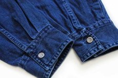 画像6: 90s Levi'sリーバイス ボタンダウン カラーデニムシャツ 後染め 紺 (6)