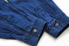 画像6: 90s Levi'sリーバイス カラーデニムシャツ 後染め 紺 XL (6)