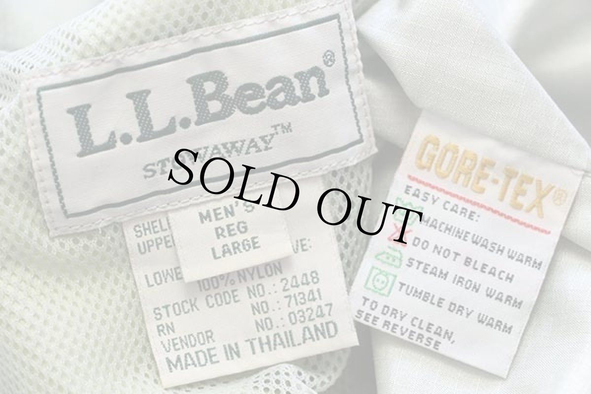 画像4: 90s L.L.Bean STOWAWAY GORE-TEXゴアテックス ナイロン マウンテンパーカー 青 L (4)