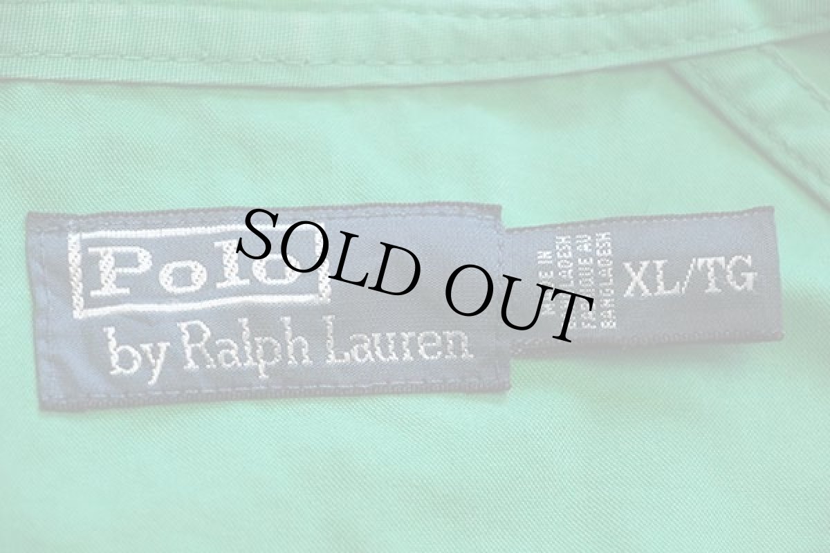 画像4: ポロ ラルフローレン ワンポイント コットン×ナイロン パーカー 緑 XL (4)