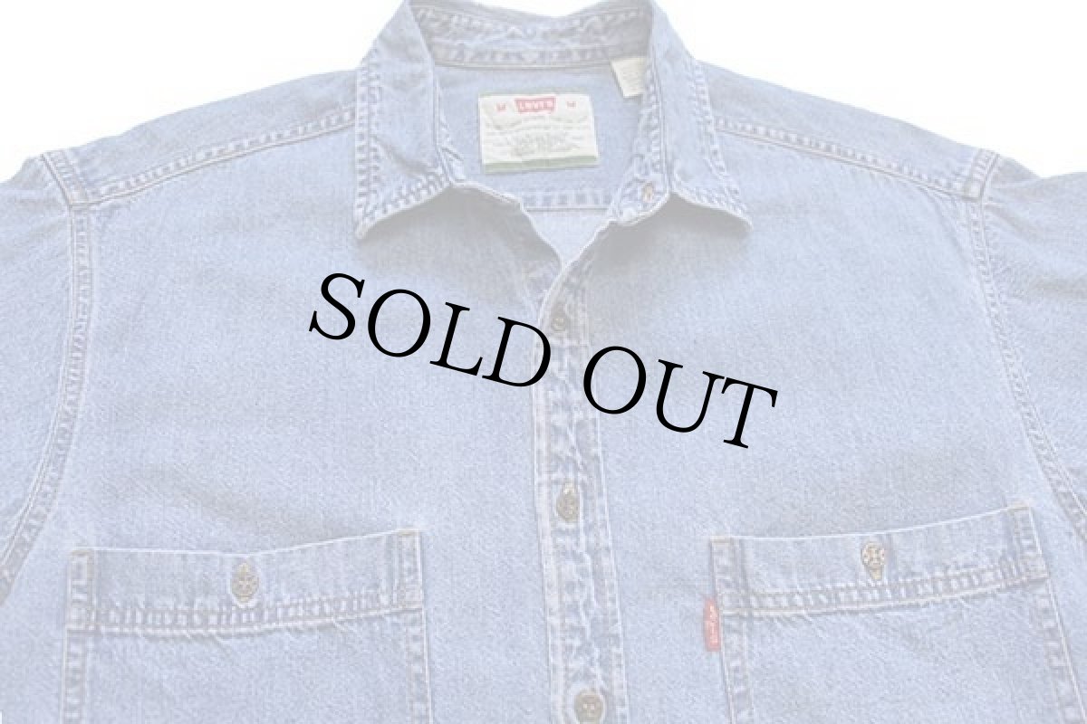 画像3: 90s Levi'sリーバイス デニムシャツ M (3)