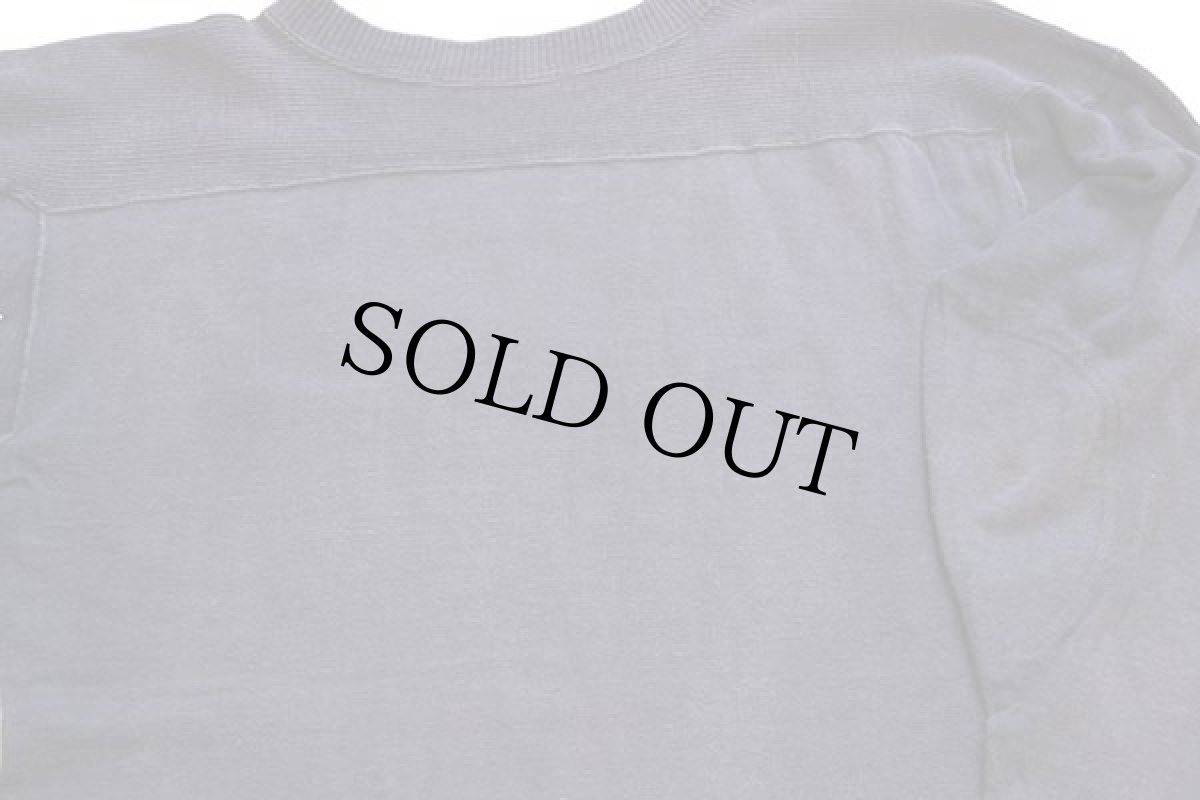 画像3: 50s UNKNOWN 無地 コットン フットボールTシャツ ナス紺 フェード (3)