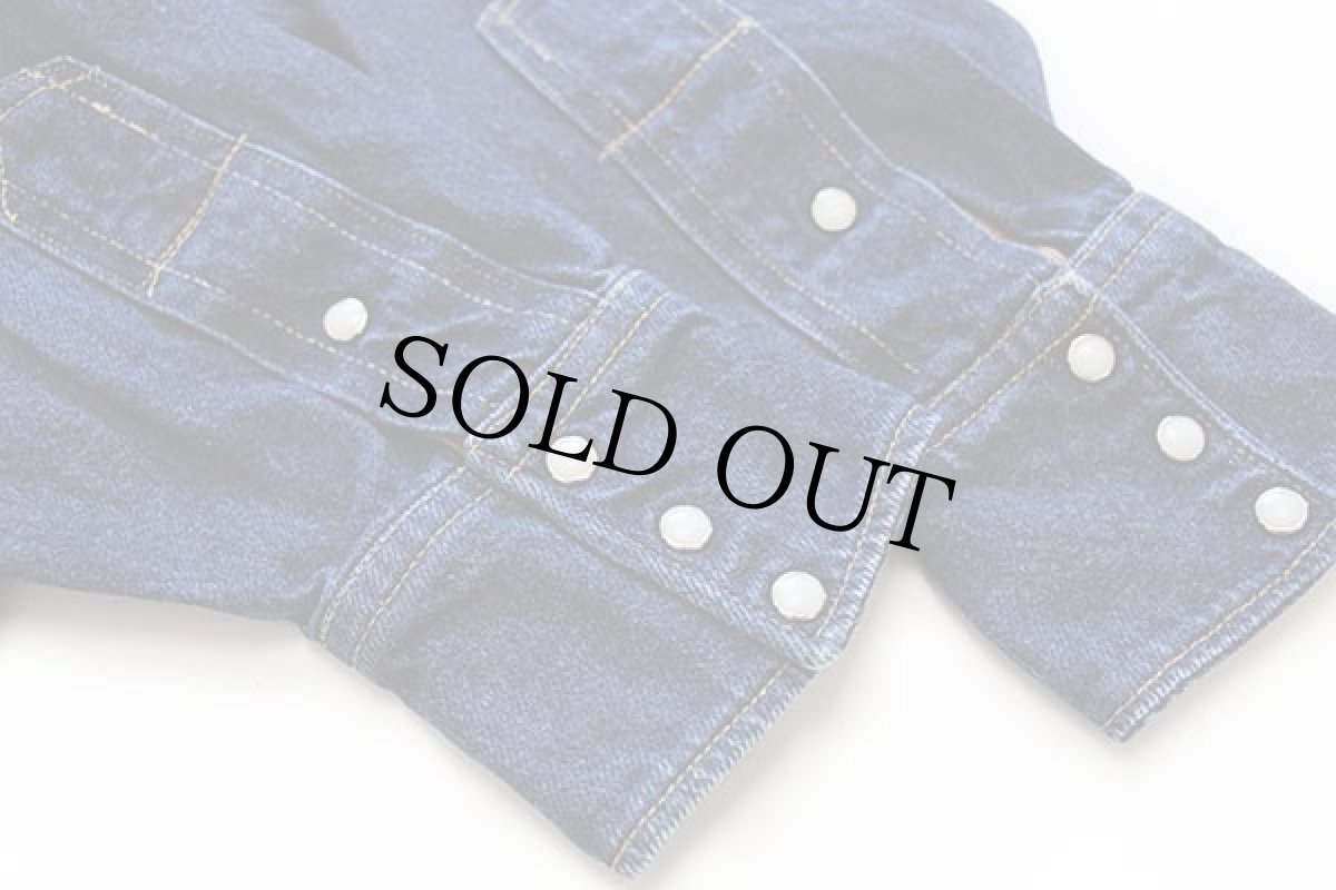 画像7: 80s ハンドメイド ネイティブ アメリカン ヨーク切り替え デニム ウエスタンシャツ (7)