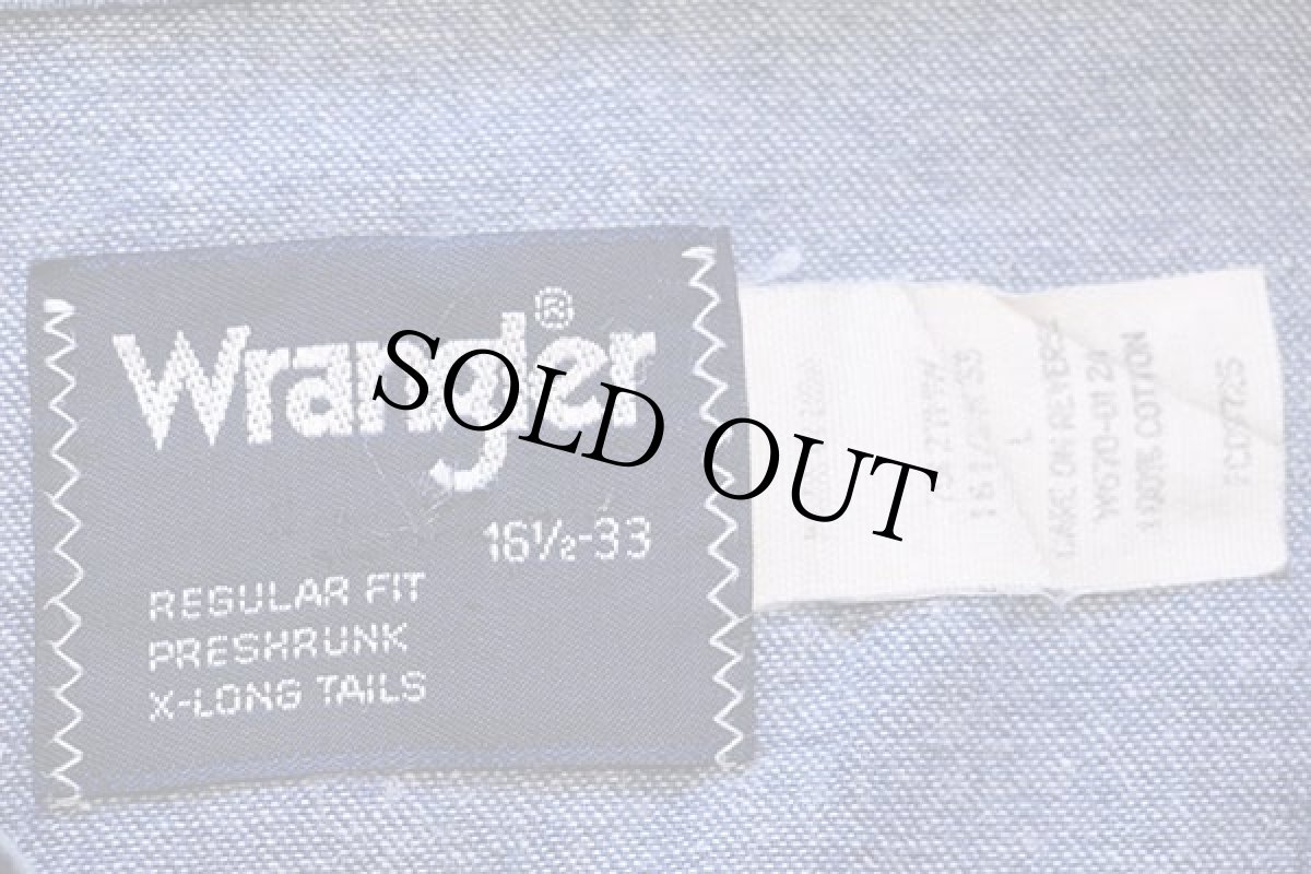 画像4: 90s USA製 Wranglerラングラー 70127MW デニム ウエスタンシャツ 16.5 (4)