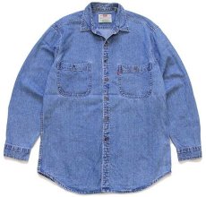 画像1: 90s Levi'sリーバイス デニムシャツ M (1)